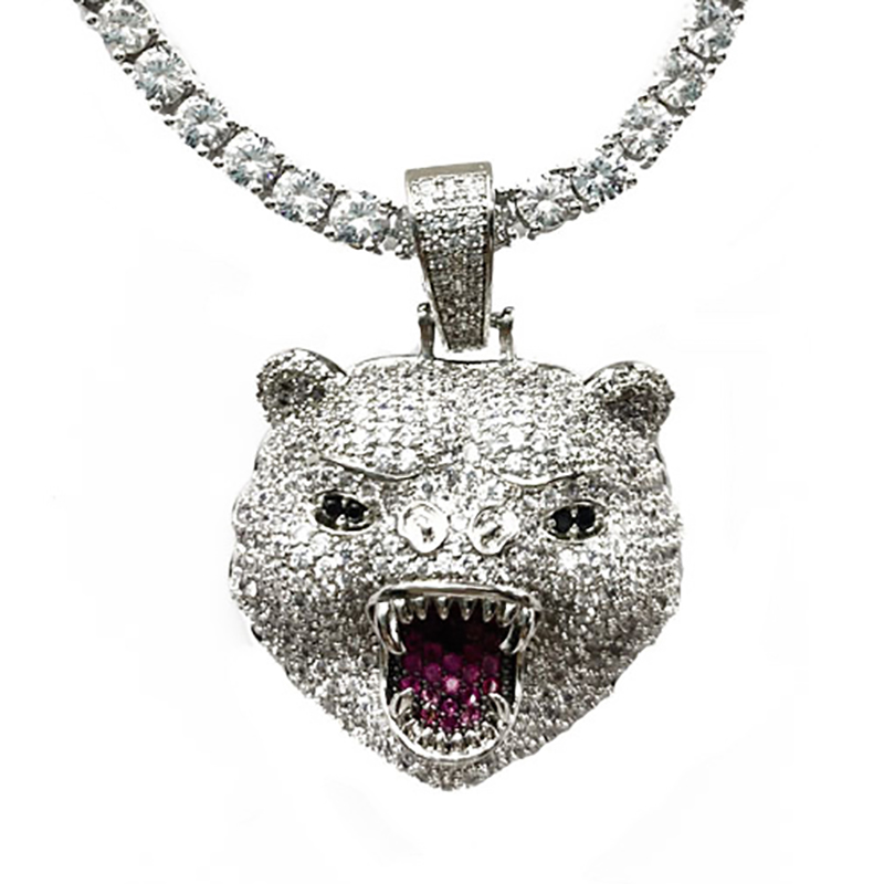 Pendentif pendentif de zircon hip-hop incrusté de zircon