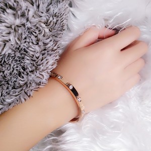 Bracelet en acier de titane de l\'air frais froid