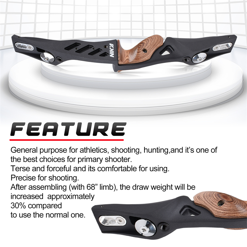 NIKA Tir à l'arc 220026 ET1S 17INCH ILF ILF LH RECURVE RISER POUR RÉCURVE ENSEMBLE EQUIPEMENT EQUIPEMENT CIBLE TIRE DE POINT ET CHANCHÉ