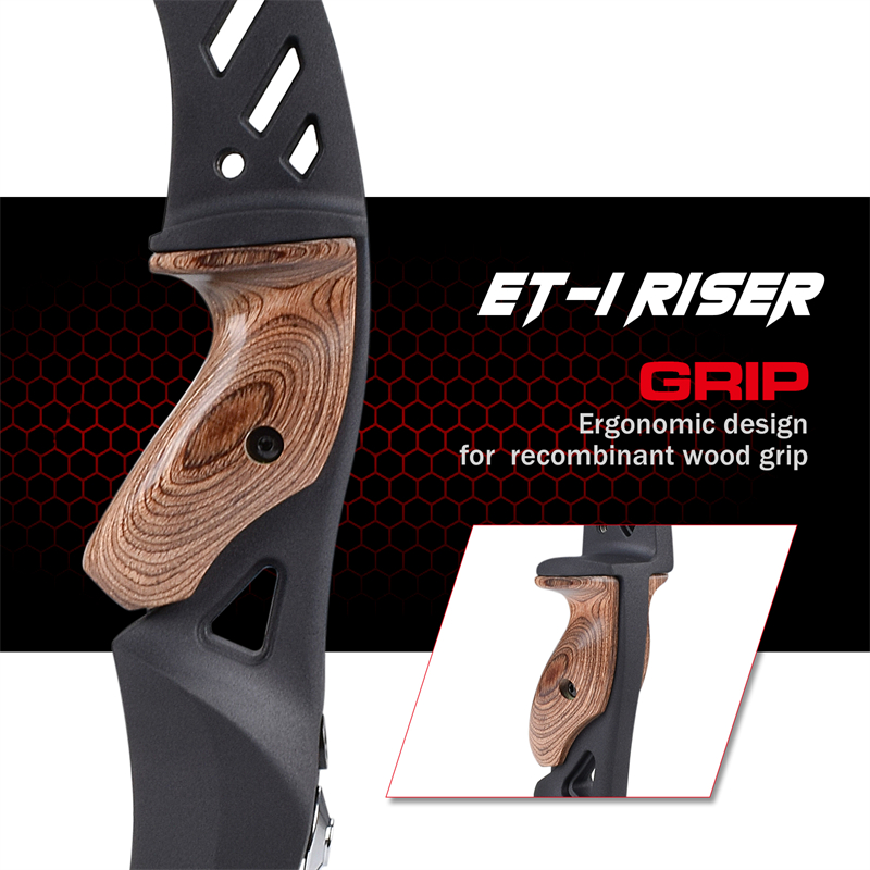 NIKA Tir à l'arc 220026 ET1S 17INCH ILF ILF LH RECURVE RISER POUR RÉCURVE ENSEMBLE EQUIPEMENT EQUIPEMENT CIBLE TIRE DE POINT ET CHANCHÉ