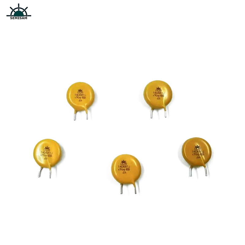 ODM Basse prix Bon service, jaune High Surge MOV 14mm HVR14D681K Varisteur d'oxyde de zinc pour lampes à LED