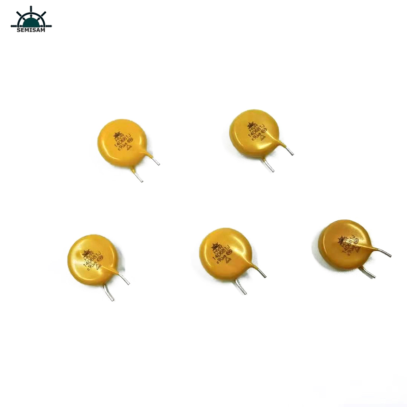 ODM Basse prix Bon service, jaune High Surge MOV 14mm HVR14D681K Varisteur d'oxyde de zinc pour lampes à LED