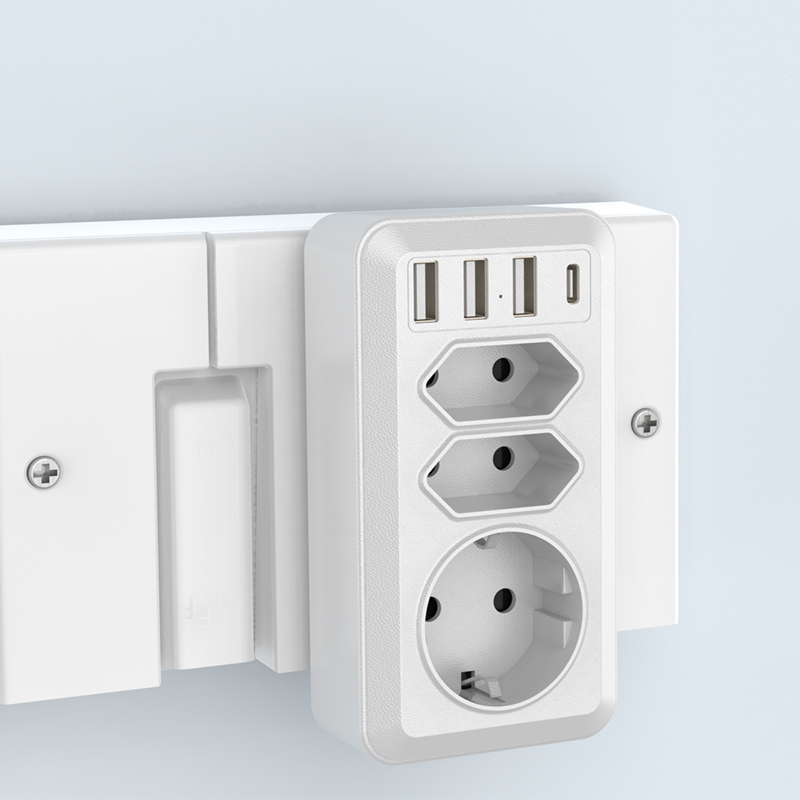 Nouveaux bouchons de conversion standard allemands de conversion standard européennes Sockets de murs européens une à plusieurs utilisations multiples serres de mur standard européennes