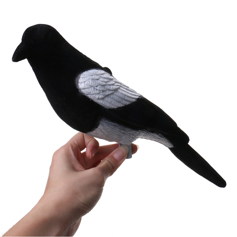 Plastique Flocked Magpie Decoss Bait Tir de tir Piège Décoyant Hunting Decoss Bird pour accessoires de chasse en plein air