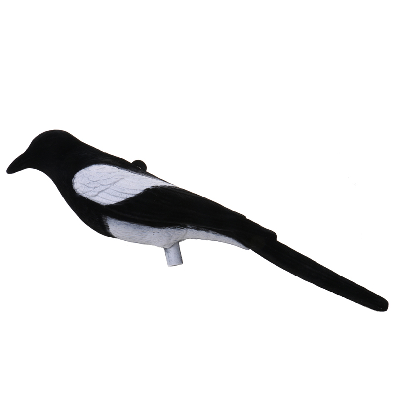 Plastique Flocked Magpie Decoss Bait Tir de tir Piège Décoyant Hunting Decoss Bird pour accessoires de chasse en plein air