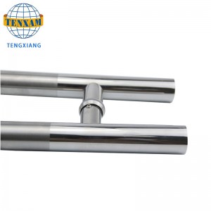 Personnalisable Tube circulaire moderne H Type H Type en acier inoxydable porte coulissante porte salles de bains accessoires de douche Poignée de verre