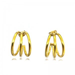 Boucles d\'oreilles plaquées en acier inoxydable en acier inoxydable 18K/14K