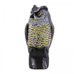 36cm Plastique Jardin Ornament Owl Howard Howard Decoy réaliste Décor de jardin
