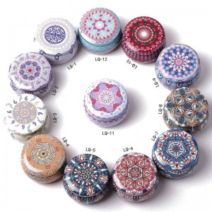 Bougeoir Bougeon Givré Metal Can Candy Packaging Tin peut 77 * 50mm