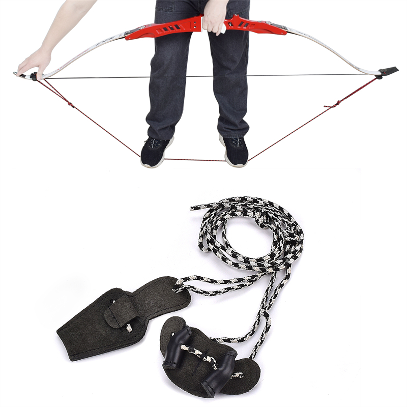 NIKA Tir à l'arc 454001 Arc Stringer Nylon&leather Tir à l'arc Récupère/traDional Bow String Aid Structure de tir