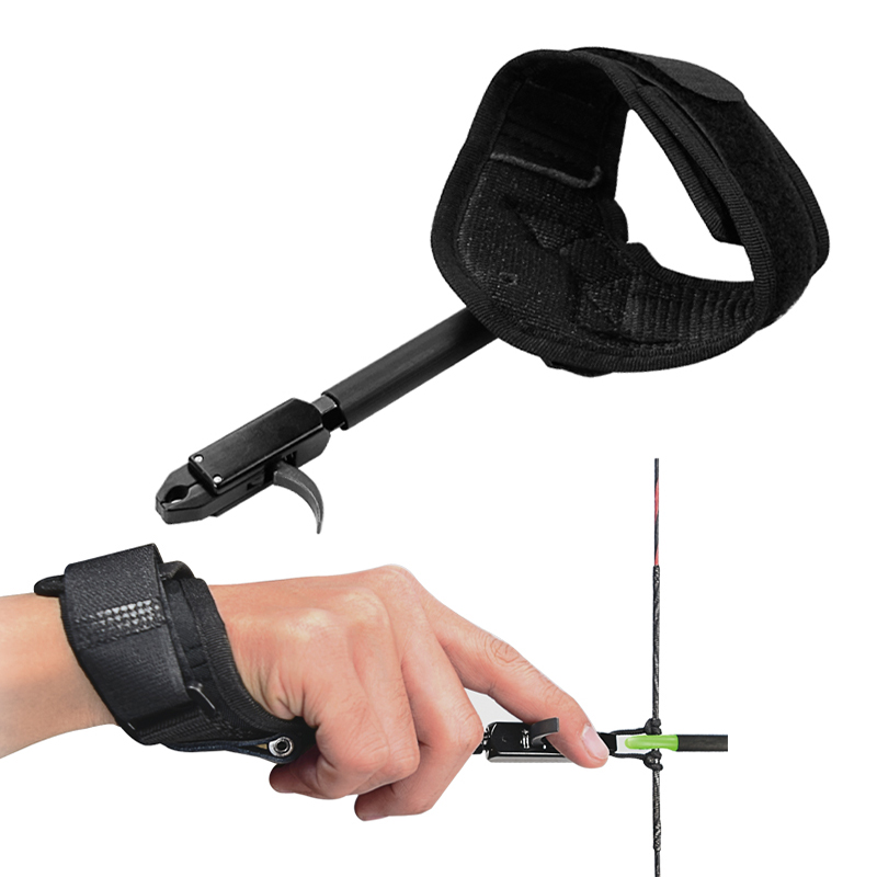 Elong Outdoor 42RA02 Caliper Libération Noir Adulte Déclencheur Bracelet Bracelet de tir à l'arc composé Arc Accessoires