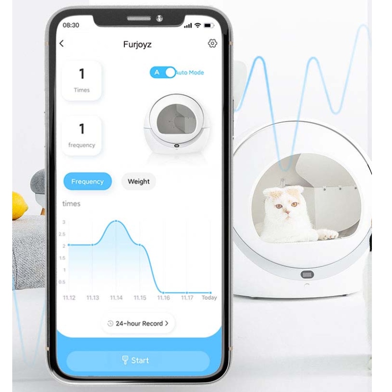 Boîte à litière automatique de chat wifi