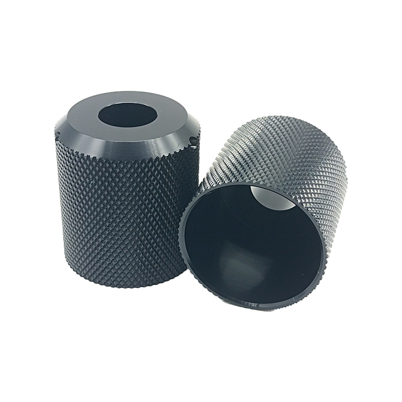 Machine d'aluminium à la cnc moletée Pièces d'anodisationnoires