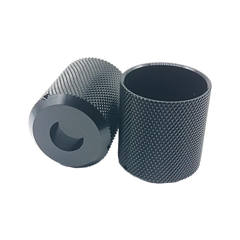 Machine d'aluminium à la cnc moletée Pièces d'anodisationnoires