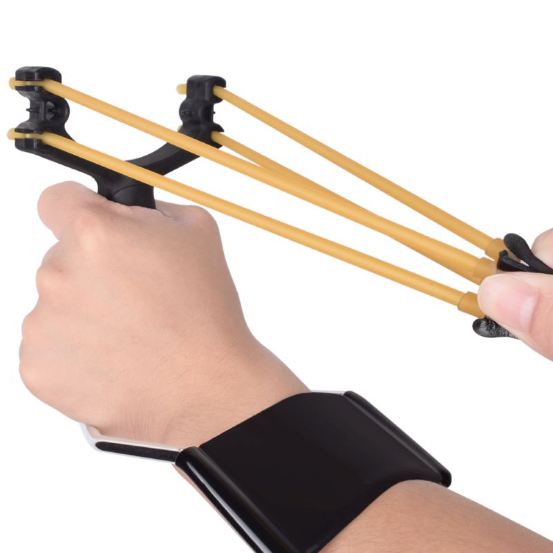 Elong Extérieur 3100G4-BK Professionnel Slingshot Ensemble, chasse en plein air Sling Shot avec catapulte de poignet pour adulte et enfants