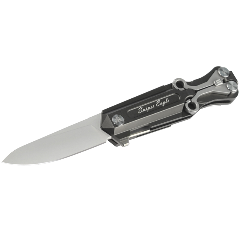 Elong Extérieur 360001 Aluminium multifonction Slingshot Couteau de bras pliant pour la survie en plein air et la chasse