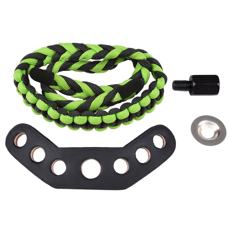 Elong Outdoor 470015 Bracelet Sling En Cuir Métal Gromet Green Tir à l'arc d'arc