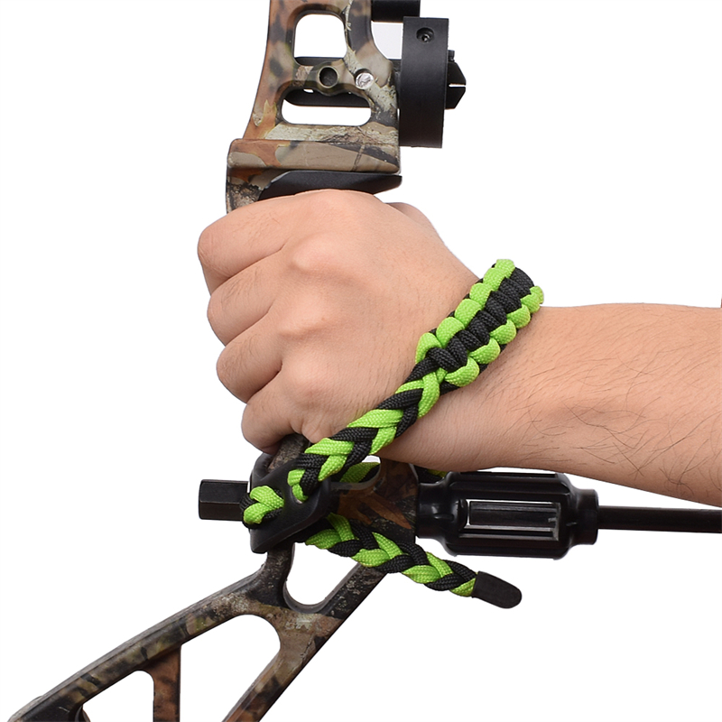 Elong Outdoor 470015 Bracelet Sling En Cuir Métal Gromet Green Tir à l'arc d'arc