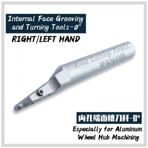 Outils de coupe EMET, usinage du moyeu de roue en aluminium, outils internes/external et outils de rotation, outils de rotation des rainures profondes, outils de rainure de visage
