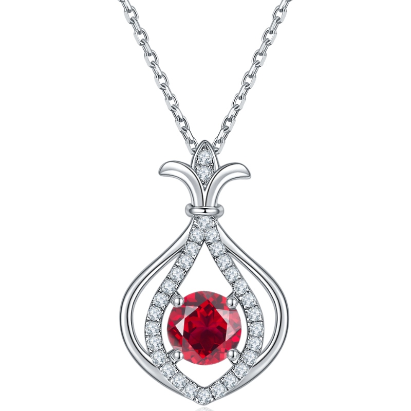 Nouveaux bijoux de mode 925 Sterling Sterling Rhodium Collier de pendentif Zircon cubique pour femmes cadeau