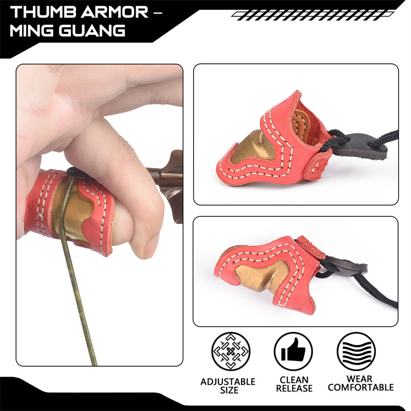 Elong Extérieur 420028 M Taille Tiron Tirgon Thumb Bague Thumbe Armure Poignée à doigts à la main Pouce pour accessoires de tir en extérieur Tab