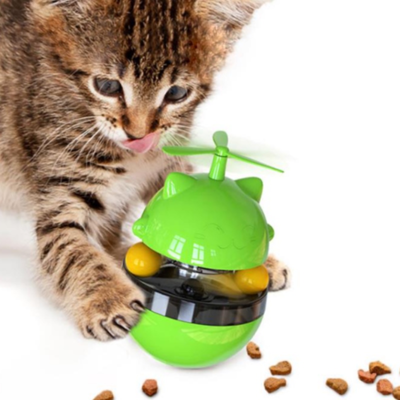 Échantillon gratuit Amazon chat jouets fournitures d'animaux de compagnie jouet plate-tôle fuite denourriture boule denourriture drôle chat stick auto profiter des jouets de chat