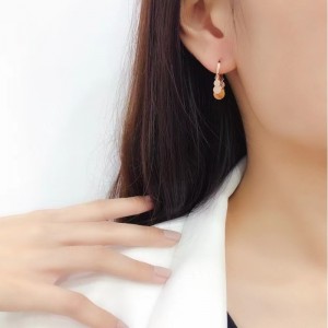 Usine de bijoux tuochen Nouveau design 18k Yellow/rose Gold Or Boucle d\'oreille cadeau pour les femmes