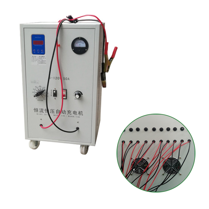 Chargeur de batterie intelligent optimisé à fort courant, 6V12V24V36V48V60V72V96V120V 50 AMP Courant de tension constante de la tension constante de la batterie de batterie de la batterie, pour usage de magasin de réparation de voiture