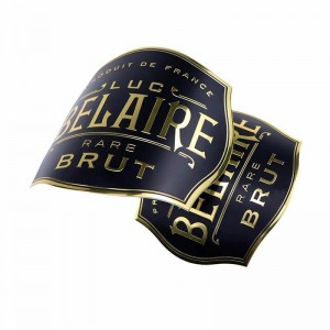 Autocollant d\'aluminium de luxe personnalisé Autocollant d\'aluminium en or Embarquage de vin en aluminium en aluminium personnel pour la bouteille de vin rouge