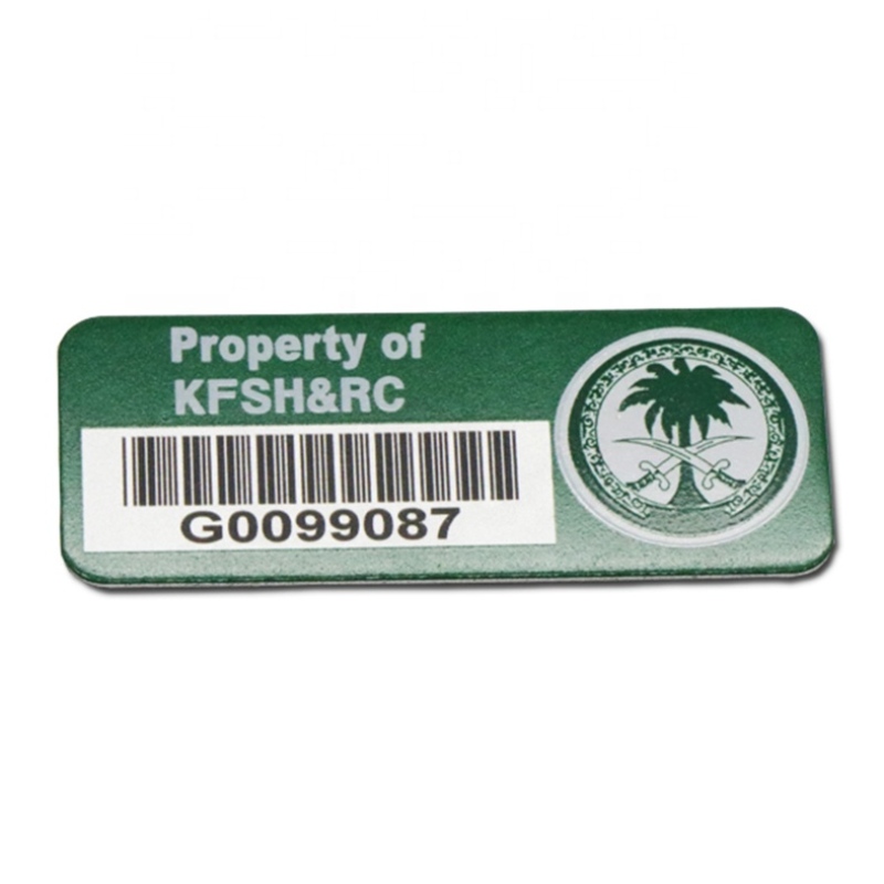 Wholesale laser personnalisé gravénuméro de série étiquette d'étiquette de code à barres en métal autocollant imprimé aluminium actif tag lab-