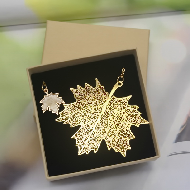 Bookmarks en laiton promotionnel Publicité Gold Hollowed Out Logo Souvenirs Metal Bookmark