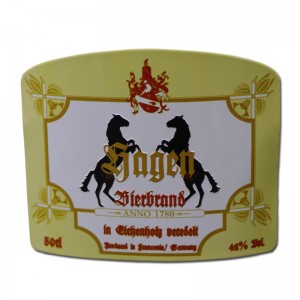 Autocollant d\'aluminium de luxe personnalisé Autocollant d\'aluminium en or Embarquage de vin en aluminium en aluminium personnel pour la bouteille de vin rouge