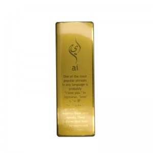 Étiquette de bouteille de parfum en aluminium d\'aluminium doré