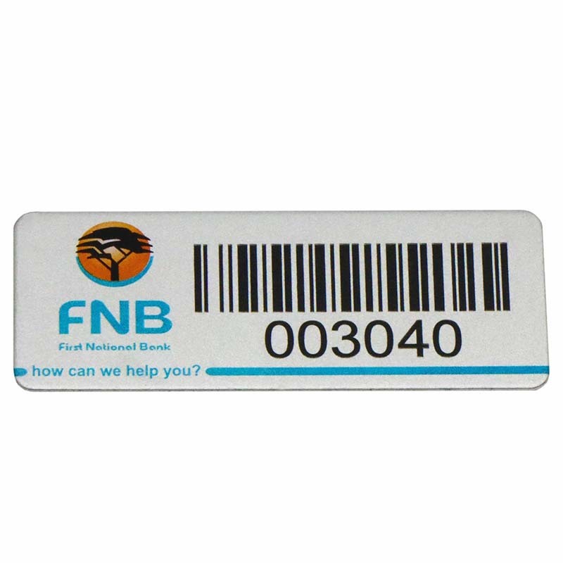 Wholesale laser personnalisé gravénuméro de série étiquette d'étiquette de code à barres en métal autocollant imprimé aluminium actif tag lab-