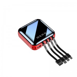 4 in 1 miroir 20000mAh portable LED Light Light Fast Chargement de la banque de puissance