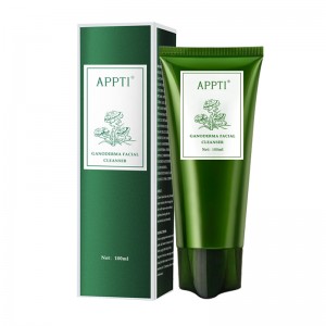 Étiquette privée anti-acné aloe vera visagenettoyant facialnettoyant ganoderma essence fash lavage