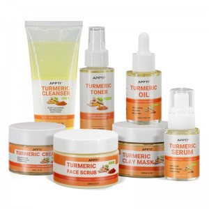 OEM PRIVATE PRIVÉE BURELIQUE VEGAN VEGAN NATUREL NATURE NATURE Cadeau Kit cadeau de la peau Sérum Anti-vieillissement Corée Turmera Curcicial Soin Curcuma
