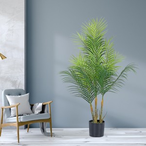 Vente chaude fausse plantes vertes plastique artificielle artificielle plantes artificielles phoenix palmier avec pot pour la décoration de la maison