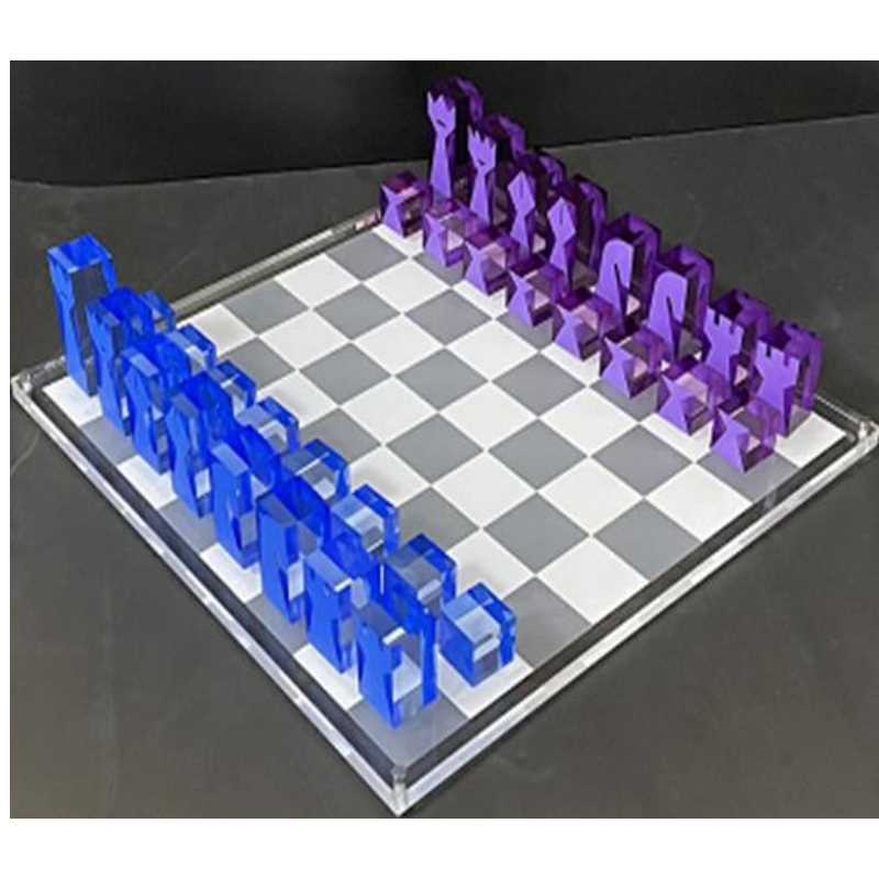 Nouveau jeu d'échecs acryliques de la famille design