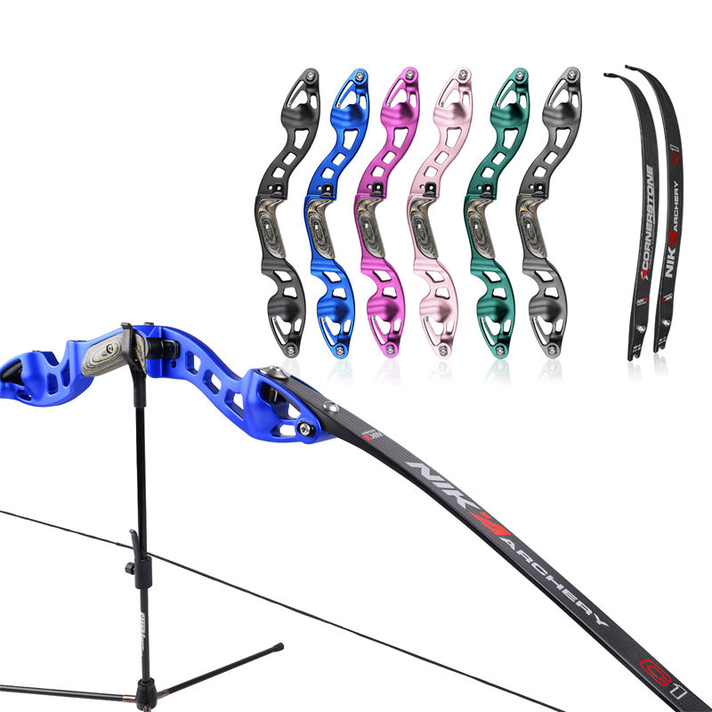 Nika Archery ET-10 62inch RH RH aluminium ILF 19inch Riser Recurve Arc