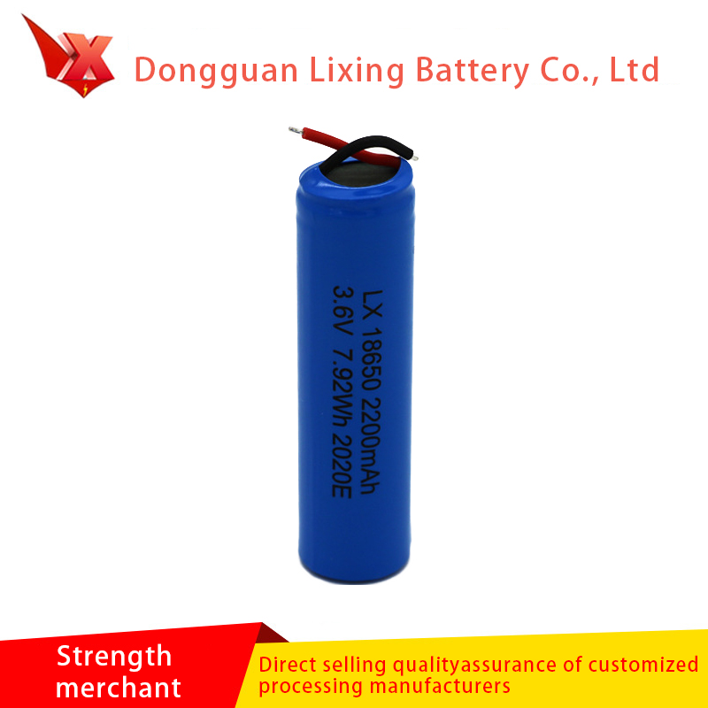 Ventes d'usine 18650 Lithium 2200mAh Batterie électrique de la batterie de charge 3.7V de la batterie solaire de la cellule de charge a une certification UN38