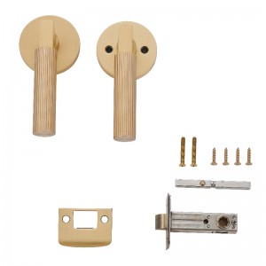 R7132 Poignée de porte moderne de forme ronde moderne, jeu de levier de porte de passage lourd