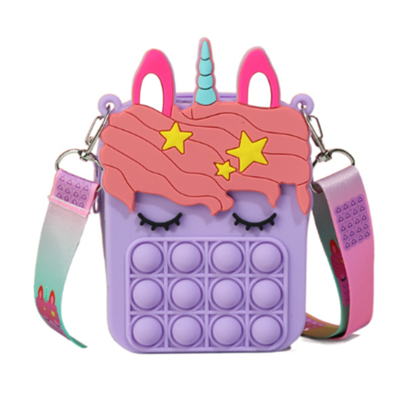 Cadeau d'anniversaire de Pop Purse pour les enfants, Fidget Bearse Toys Bubble Soulage des sacs à main de stress