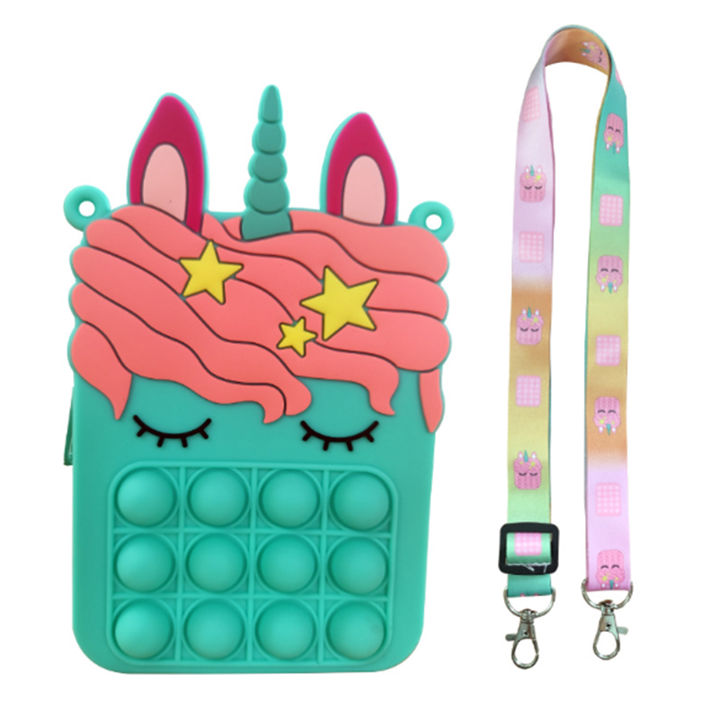 Cadeau d'anniversaire de Pop Purse pour les enfants, Fidget Bearse Toys Bubble Soulage des sacs à main de stress