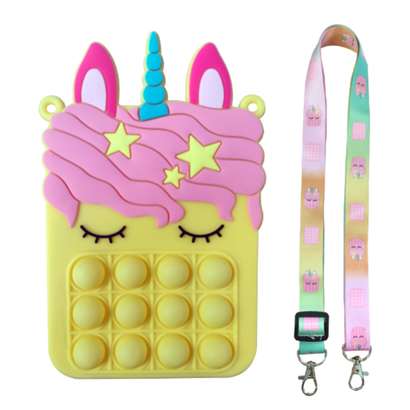 Cadeau d'anniversaire de Pop Purse pour les enfants, Fidget Bearse Toys Bubble Soulage des sacs à main de stress