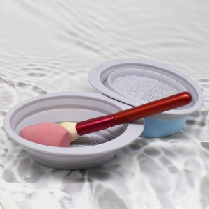 Tapis denettoyage de brosse de maquillage en silicone, bol denettoyage de brosses de maquillage pliable