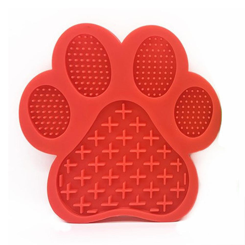 Tapis de lécher silicone avec des aspirations au mur pour chiens d'animaux domestiques