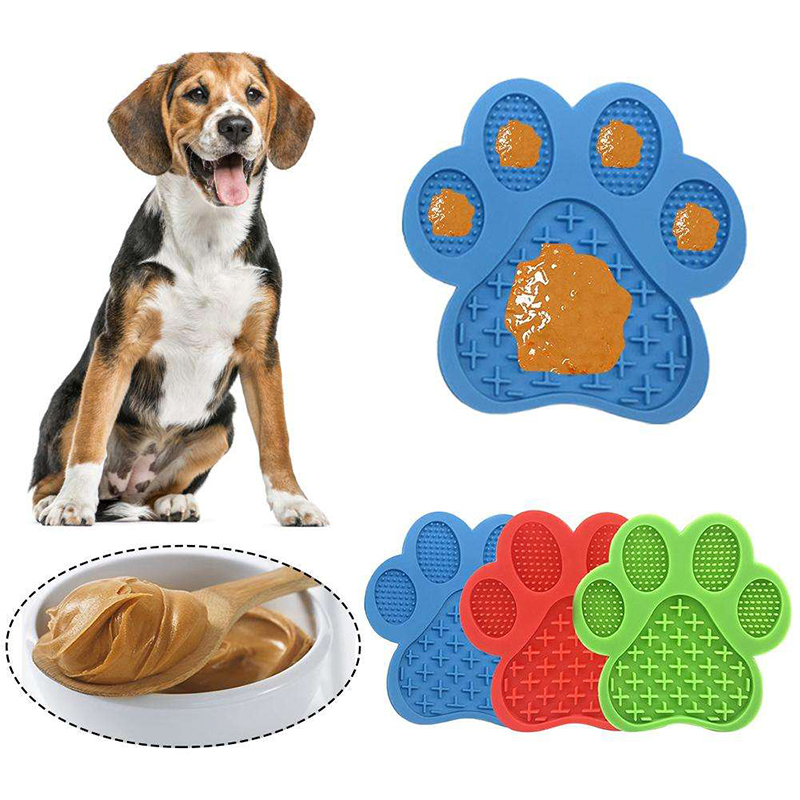 Tapis de lécher silicone avec des aspirations au mur pour chiens d'animaux domestiques