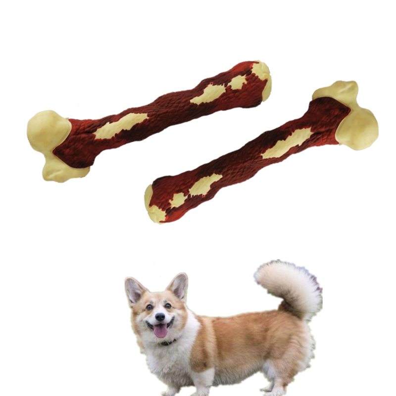 Forme osseuse Nettoyage de dents Durable Caoutchouc chien Chew Jouet