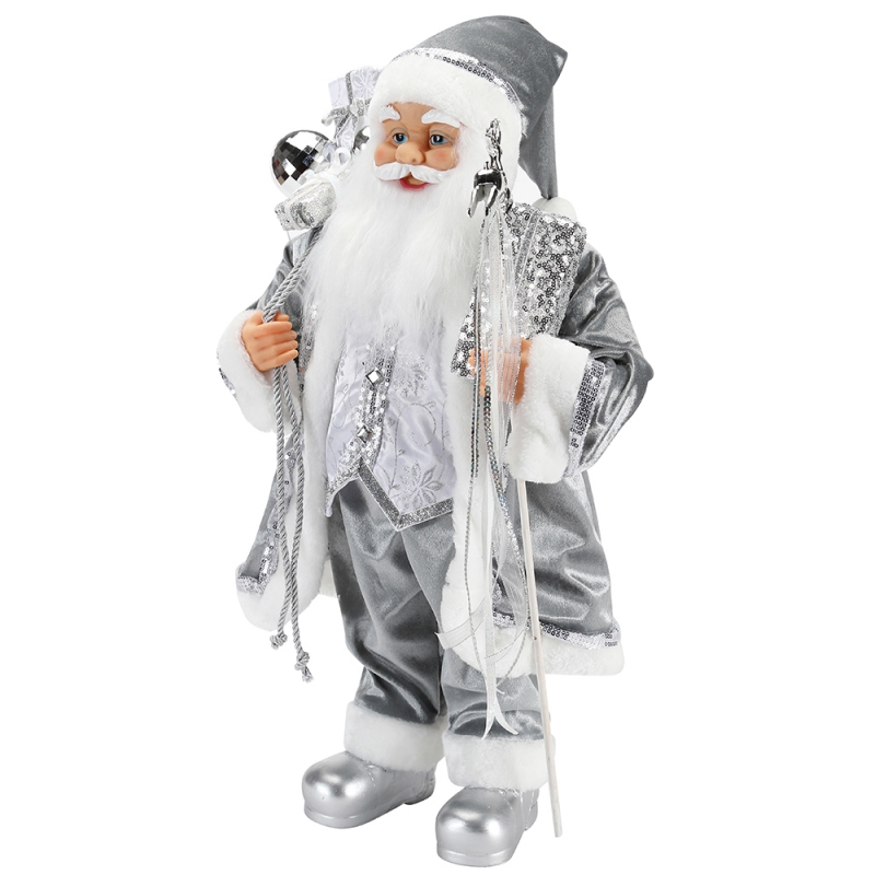 45 ~ 62cm Christmas Debout Père Noël Décoration Figurine Collection Figurine Festival Festival de vacances Noël Peluche Personnalisé